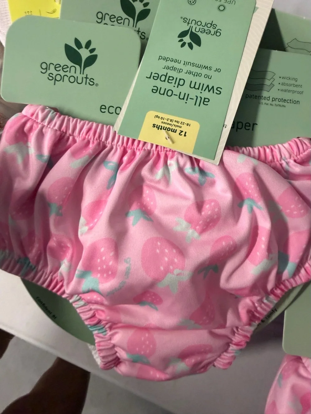 Green sprouts, reusable swim, diaper NWT pink size 12 months